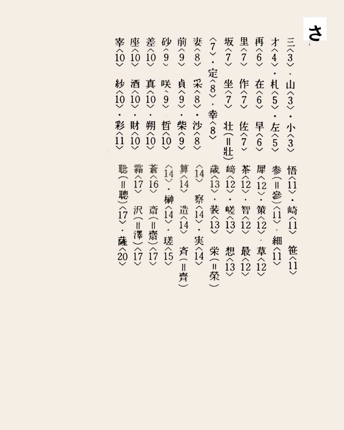 さ行 1